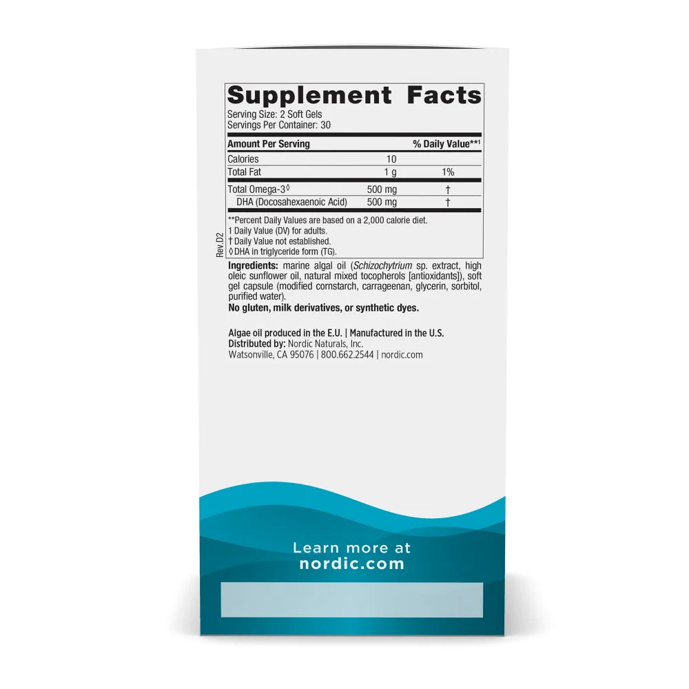 Vegan Algae DHA Omega-3s - 60 Softgels
