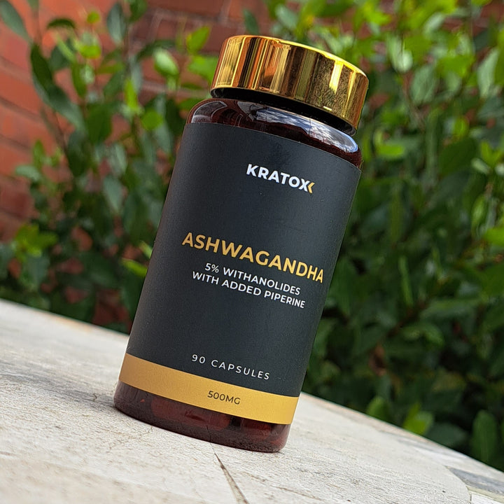 Natural Ashwagandha extract for mood, stress and sleep support — herbal wellness supplement.