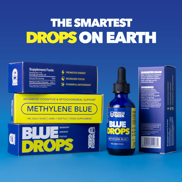 Methylene Blue brain support imagery — promotes cognitive focus, clarity and mental performance.
