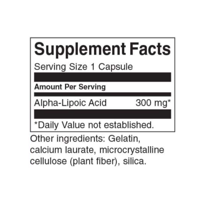 ALA - Alpha Lipoic Acid - 120x 300mg