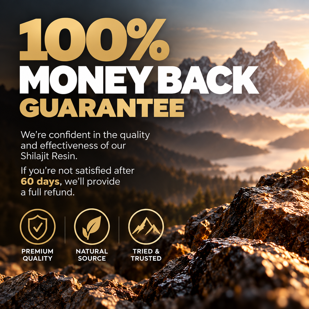 Money-back guarantee on Kratox Shilajit Resin