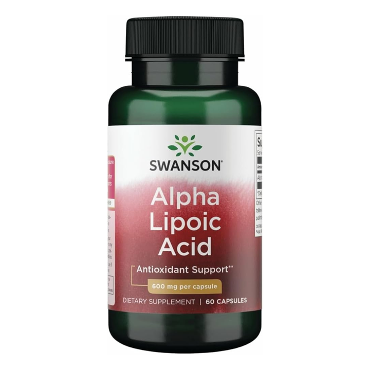 Alpha lipoic acid capsules providing 600 mg per serving to support antioxidant and cellular health