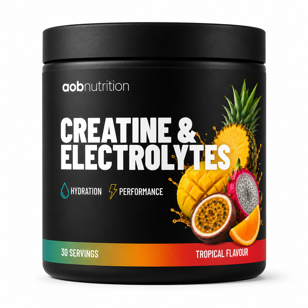AOB Nutrition Creatine &amp; Electrolytes Tropical hydration and performance powder 30 servings