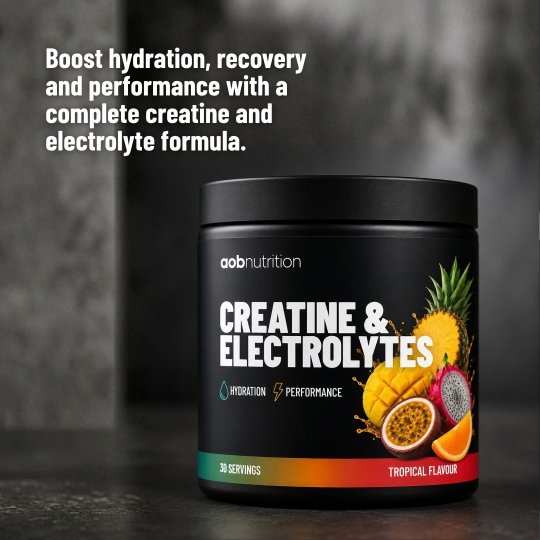 Tropical creatine electrolyte drink powder for training and recovery