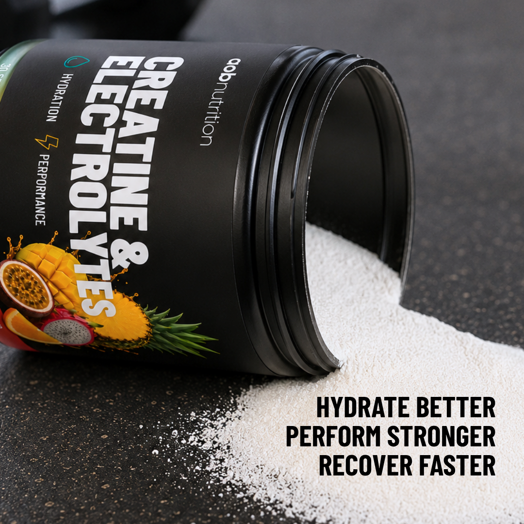 AOB Nutrition hydration supplement with creatine monohydrate and electrolytes