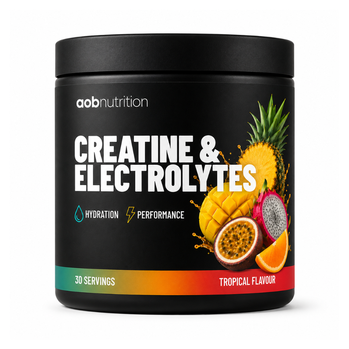 AOB Nutrition Creatine &amp; Electrolytes Tropical hydration and performance powder 30 servings
