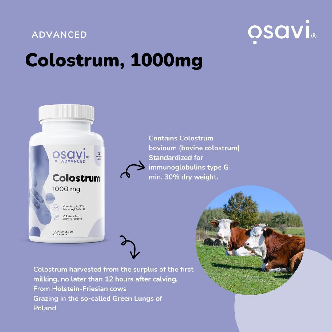 1000mg Bovine Colostrum / 500mg per capsule