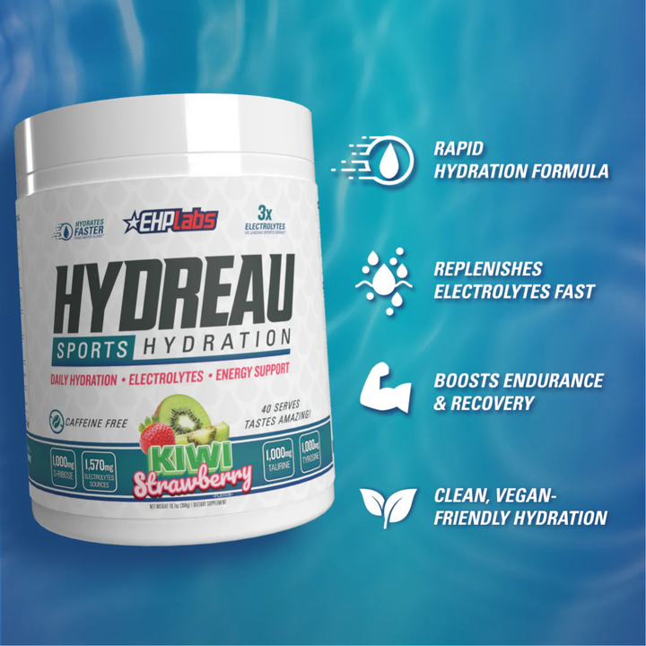 Hydration supplement mixed with water for use before, during or after exercise
