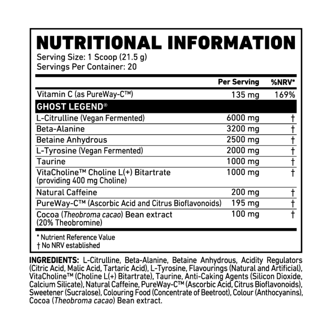 Ghost Legend Pre Workout V5