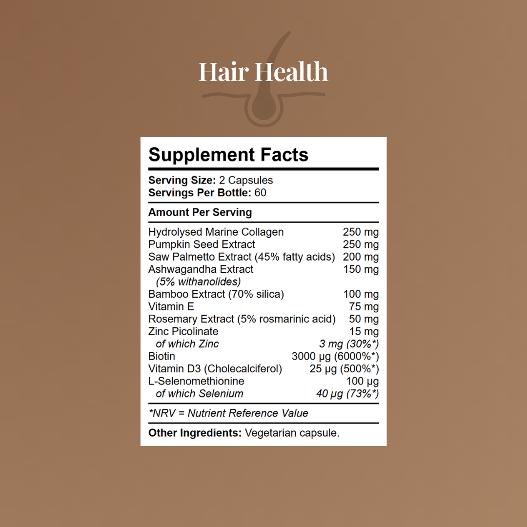 Hair Health – Growth, Thickness &amp; Strength Support