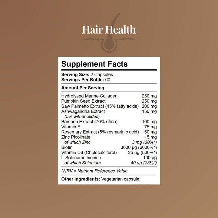 Hair Health – Growth, Thickness &amp; Strength Support