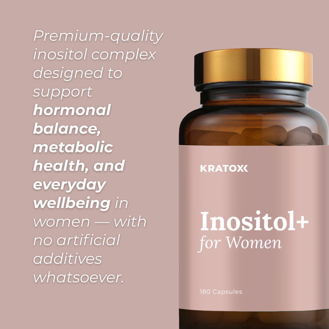 Premium-quality Inositol-based formula for women, designed to support daily balance and metabolic harmony — with no artificial fillers, binders, or preservatives.