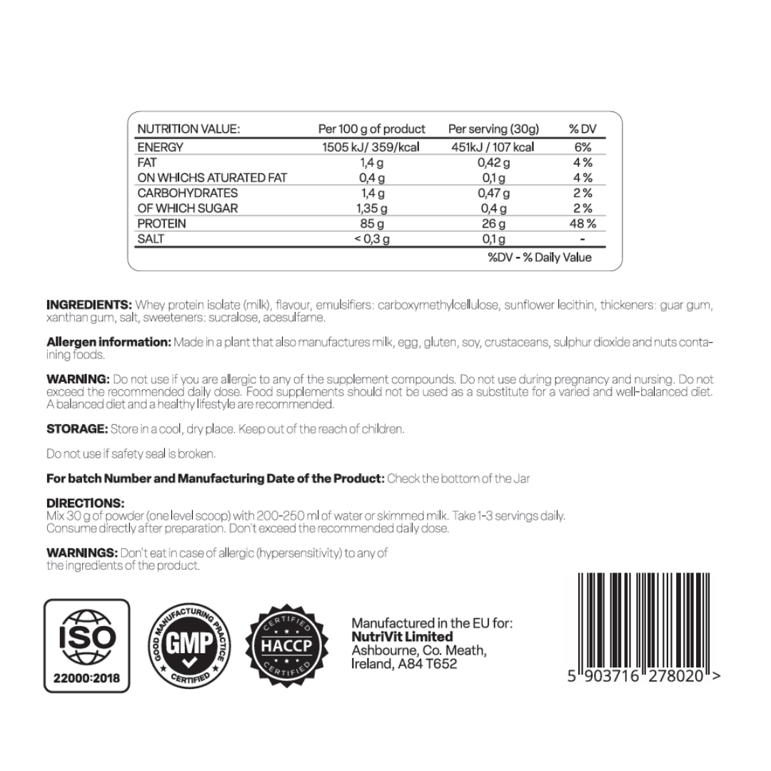 100% Iso Whey Zero 2kg