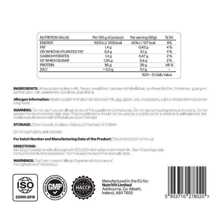 100% Iso Whey Zero 2kg