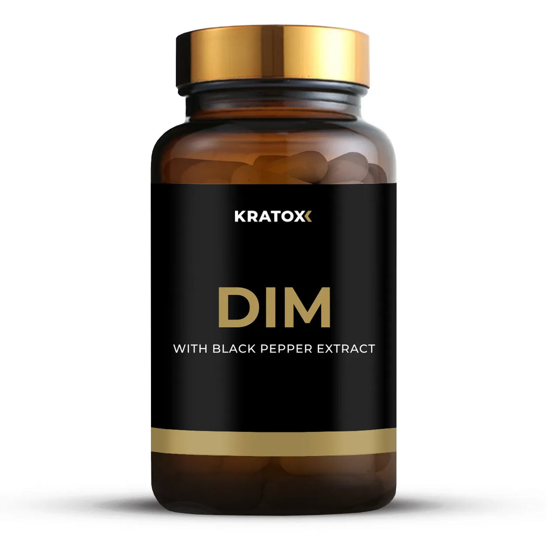 Kratox DIM supplement — dietary support with diindolylmethane for hormonal balance and wellbeing.  