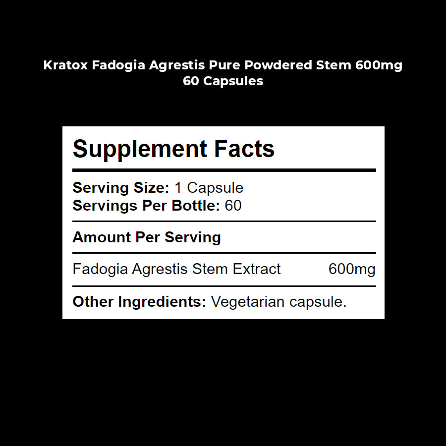 Fadogia Agrestis Stem Extract 600mg