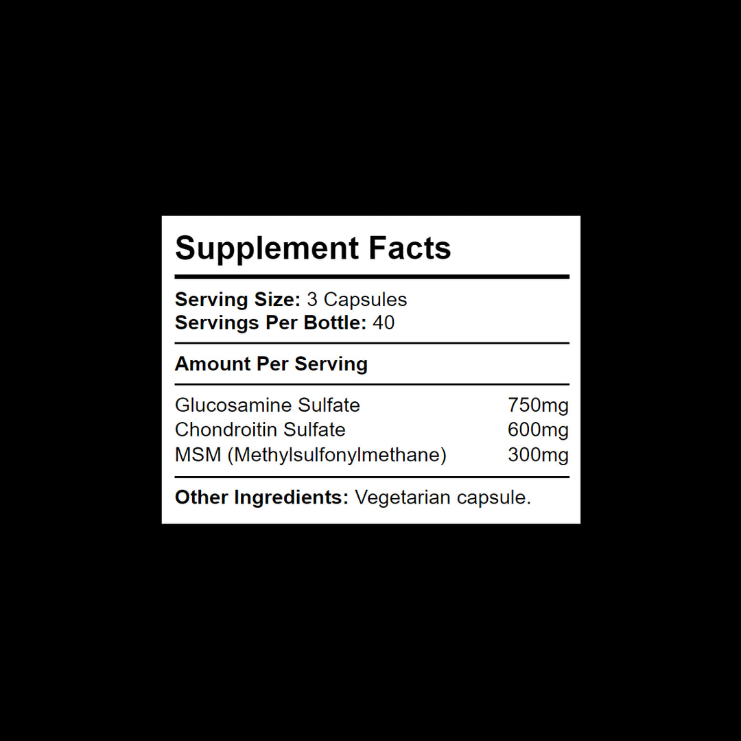 High-dose Glucosamine, Chondroitin &amp; MSM supplement