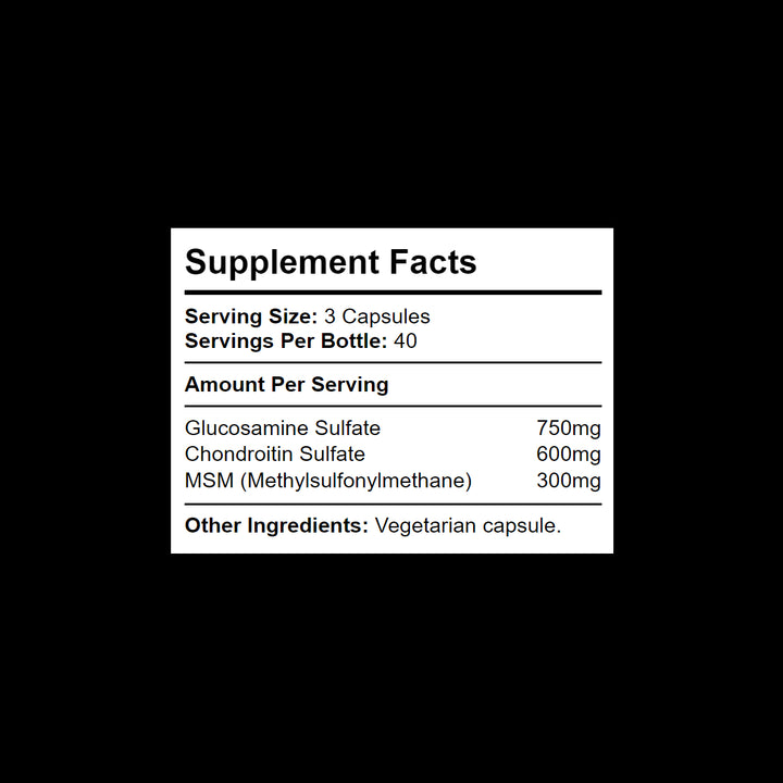 High-dose Glucosamine, Chondroitin &amp; MSM supplement