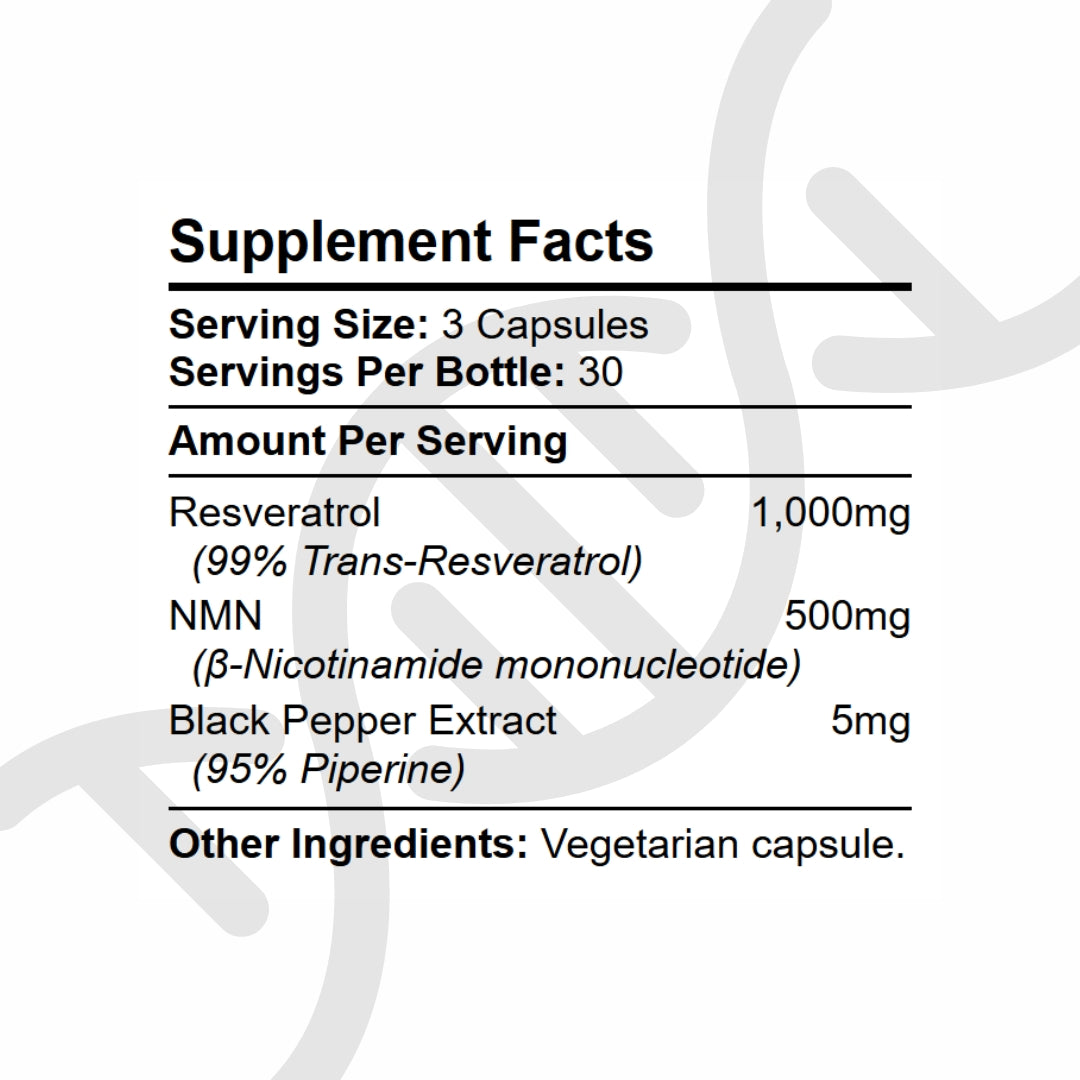 1000mg Resveratrol &amp; 500mg NMN