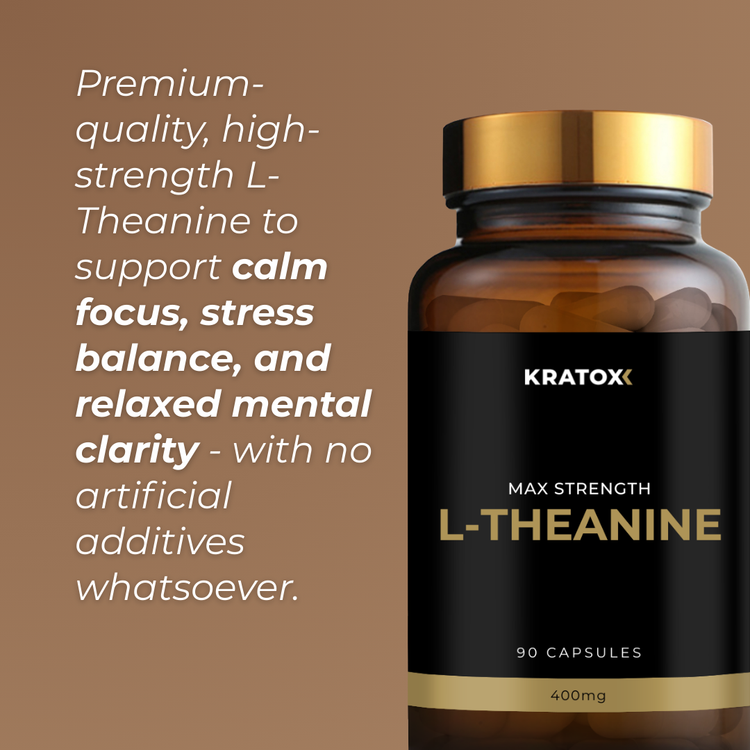 Premium-quality, high-strength L-Theanine to support calm focus, stress balance, and relaxed mental clarity.