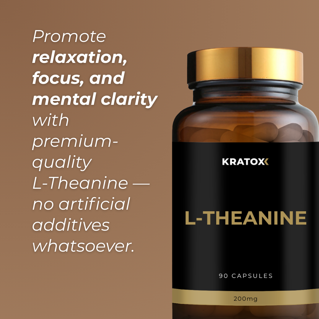 L-Theanine to support relaxation, focus and balanced mental clarity — with no artificial fillers, binders, or preservatives
