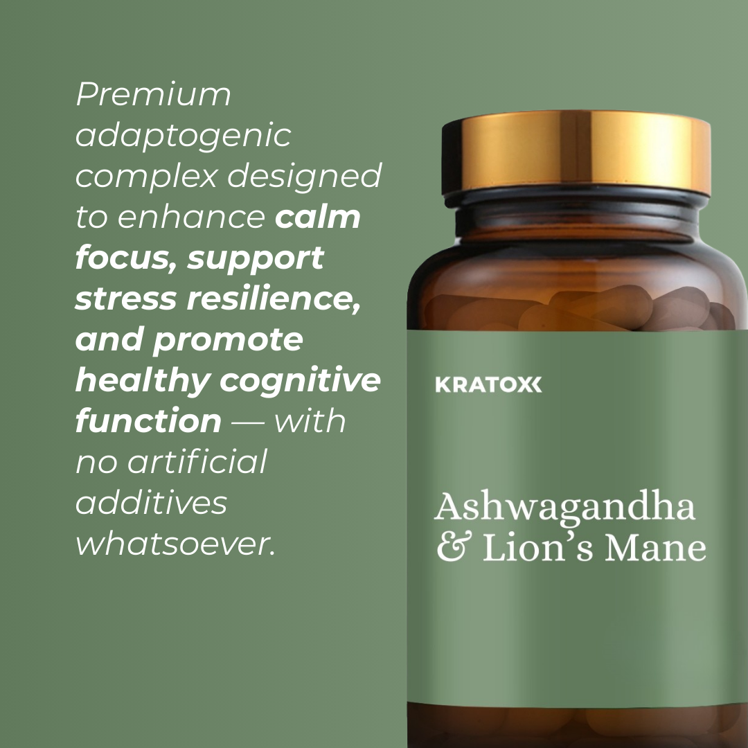Premium adaptogenic complex designed to enhance calm focus, support stress resilience, and promote healthy cognitive function