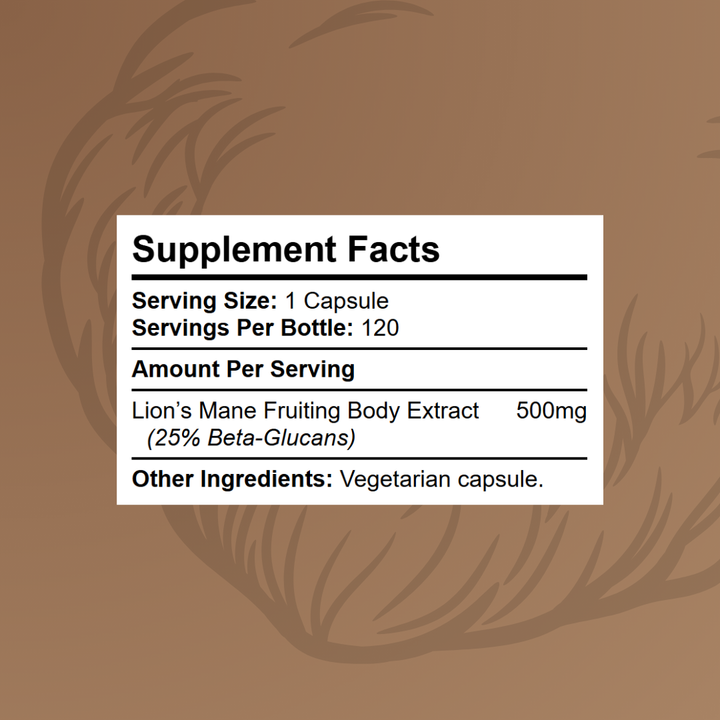 Lions Mane (25% Beta-Glucans)