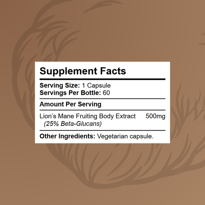 Lions Mane (25% Beta-Glucans)