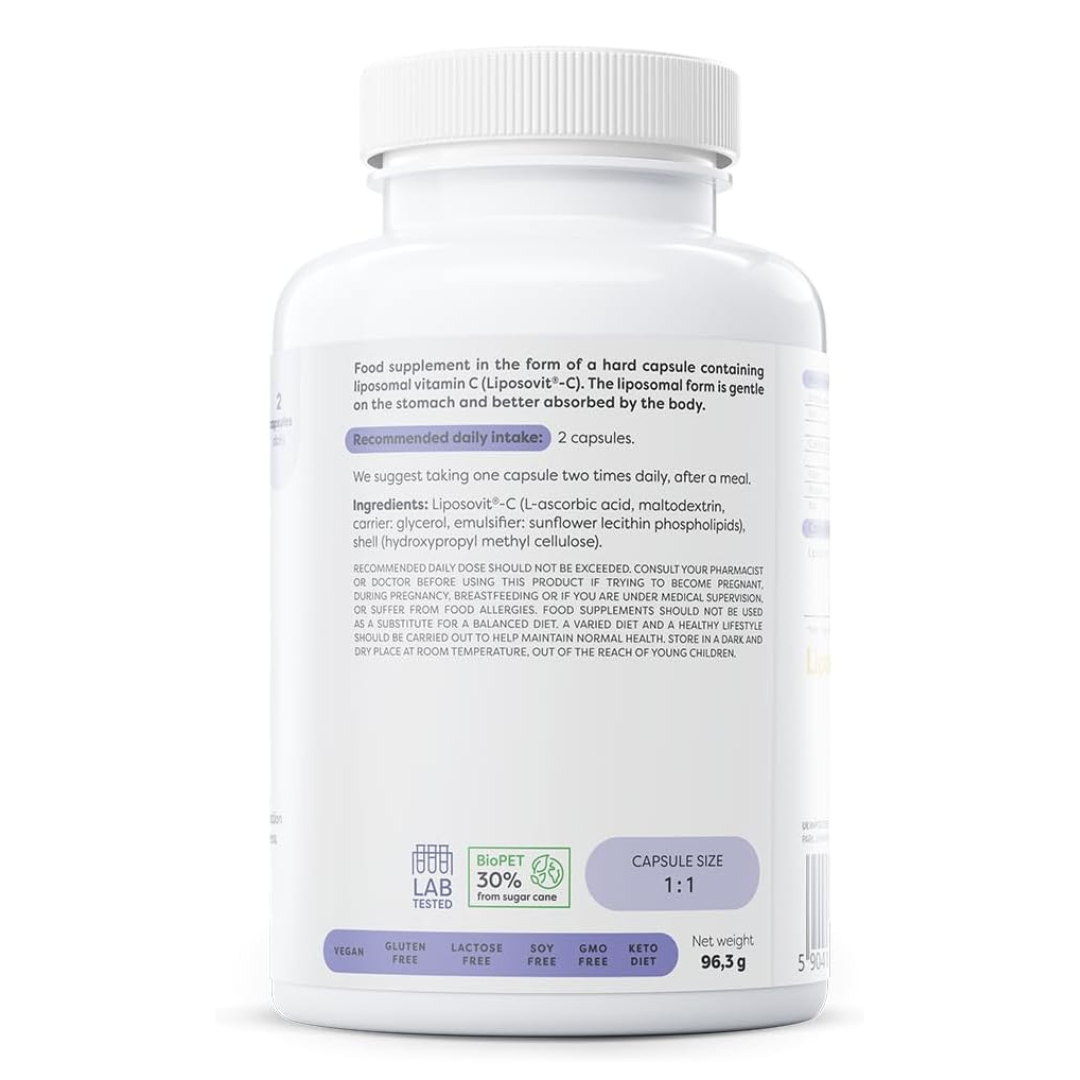 Liposomal Vitamin C capsules for daily immune and antioxidant support