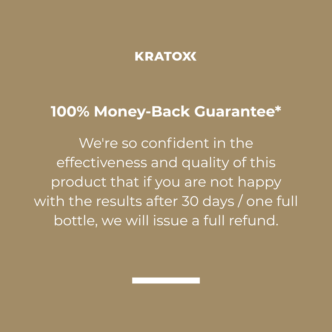 Kratox Money-back guarantee on MACA+