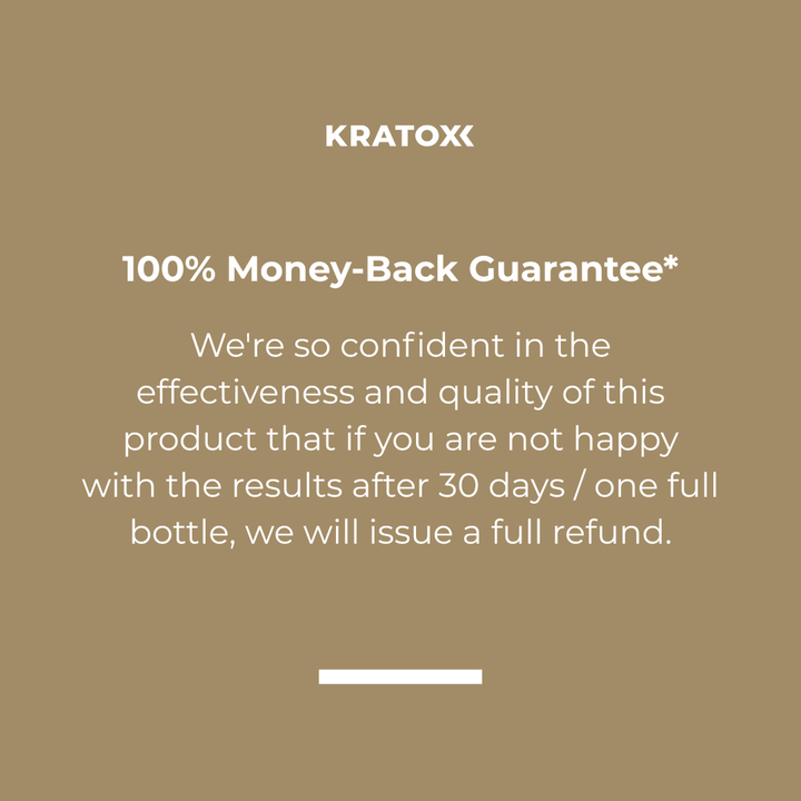 Kratox Money-back guarantee on MACA+