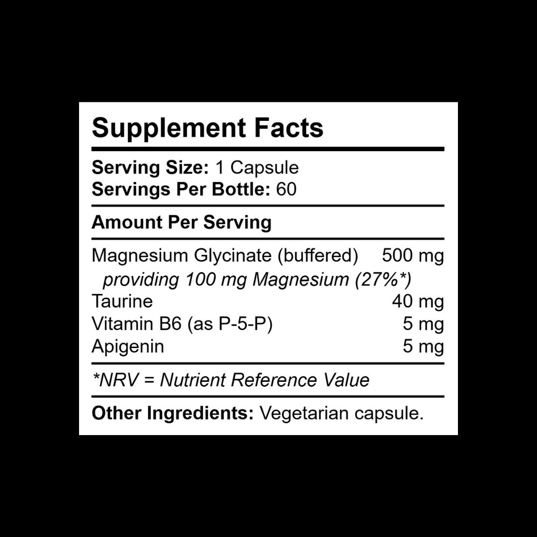 Magnesium Glycinate with Taurine, Vitamin B6 and Apigenin