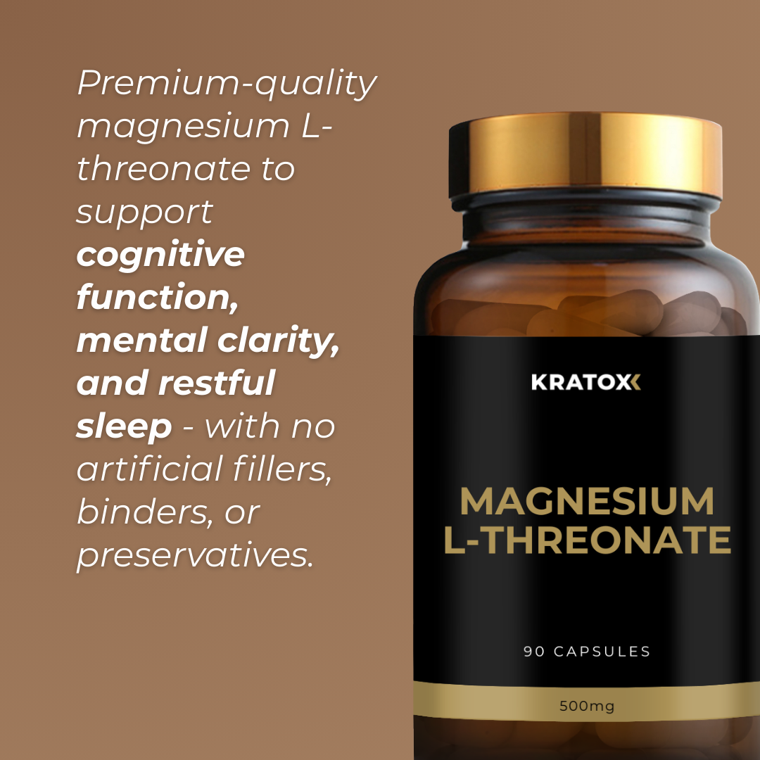 Premium-quality magnesium L-threonate to support cognitive function, mental clarity, and restful sleep — with no artificial fillers, binders, or preservatives.