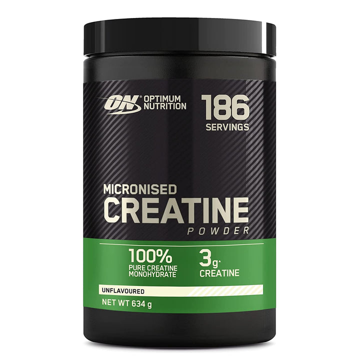 Optimum Nutrition Creatine 634g – 100% pure micronised creatine monohydrate powder for strength and power.