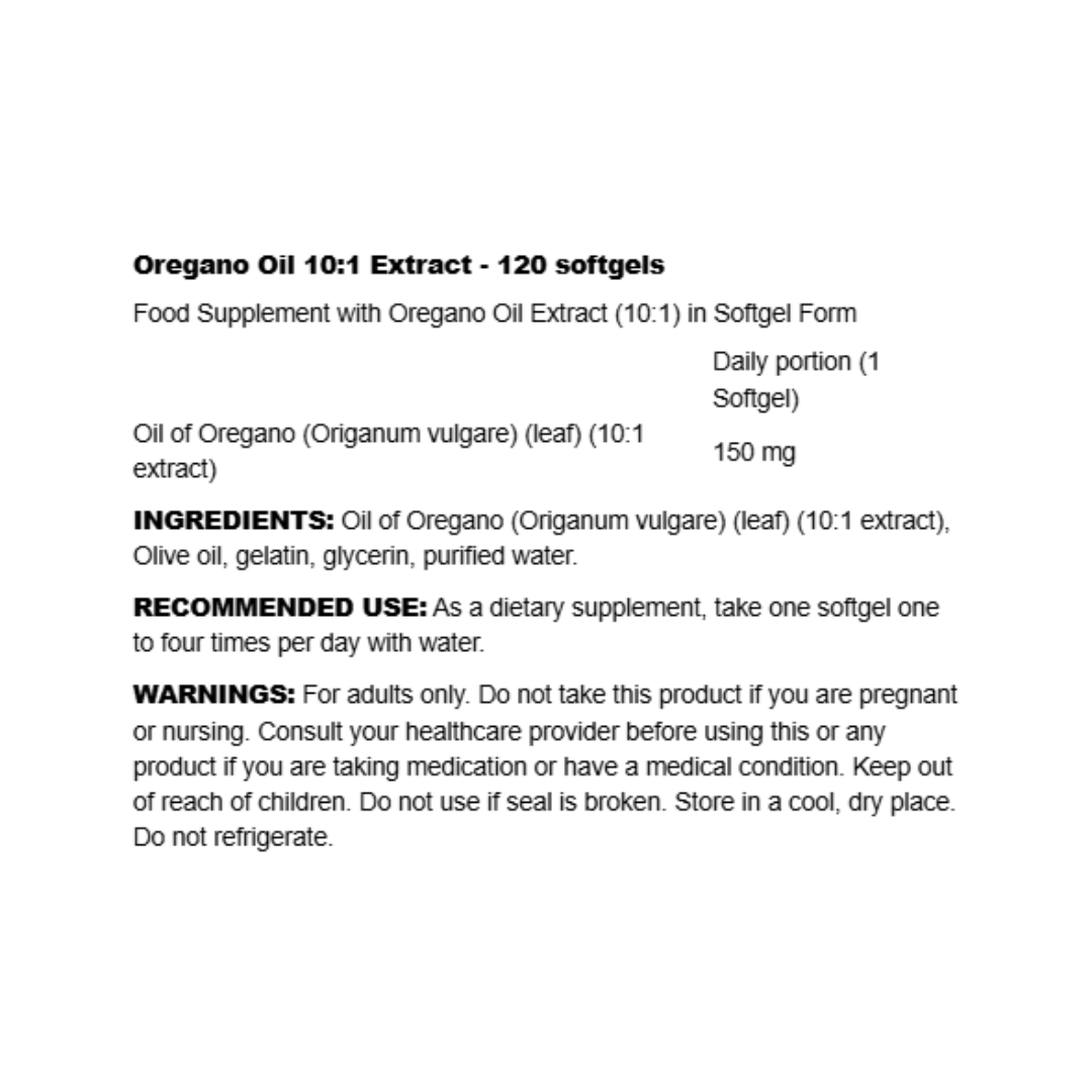 Oregano Oil 10:1 Extract