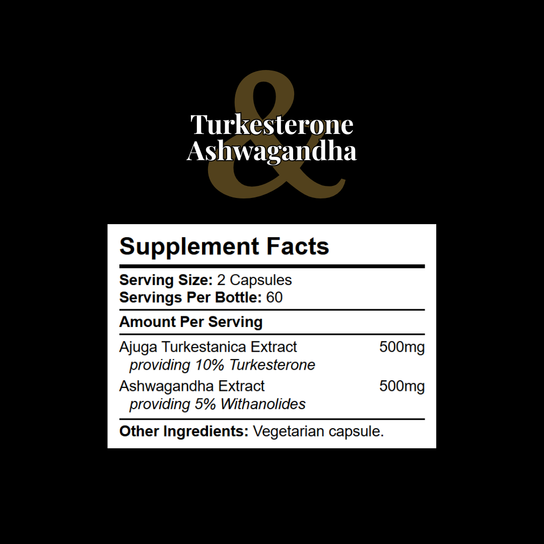 Turkesterone &amp; Ashwagandha - 120 Capsules