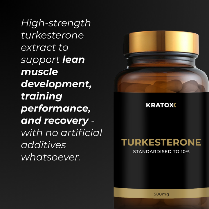 Premium-quality, high-strength turkesterone extract to support lean muscle development, training performance, and recovery — with no artificial fillers, binders, or preservatives.