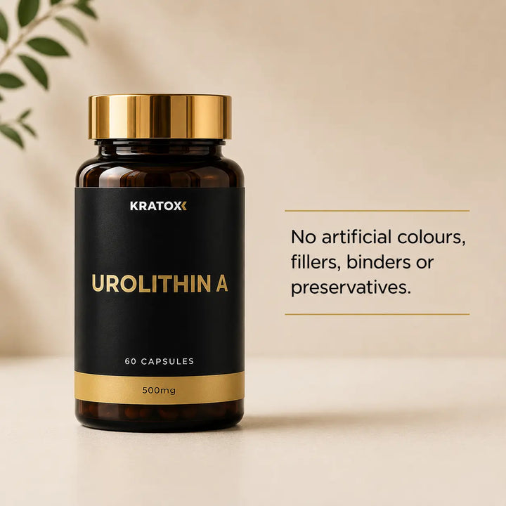 Kratox Urolithin A with no artificial additives whatsoever.