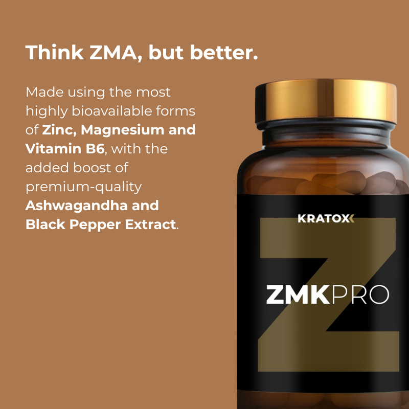 ZMK Pro - Zinc, Magnesium Glycinate, Vitamin B6 &amp; Ashwagandha