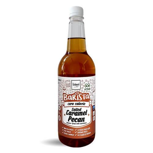 Salted Caramel Pecan flavoured zero-calorie barista coffee syrup