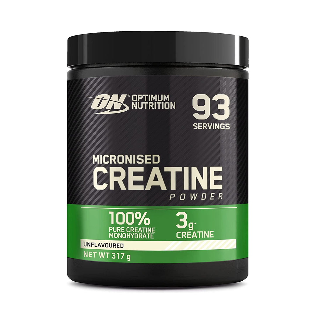 Optimum Nutrition Creatine powder – pure creatine monohydrate for strength and muscle performance.
