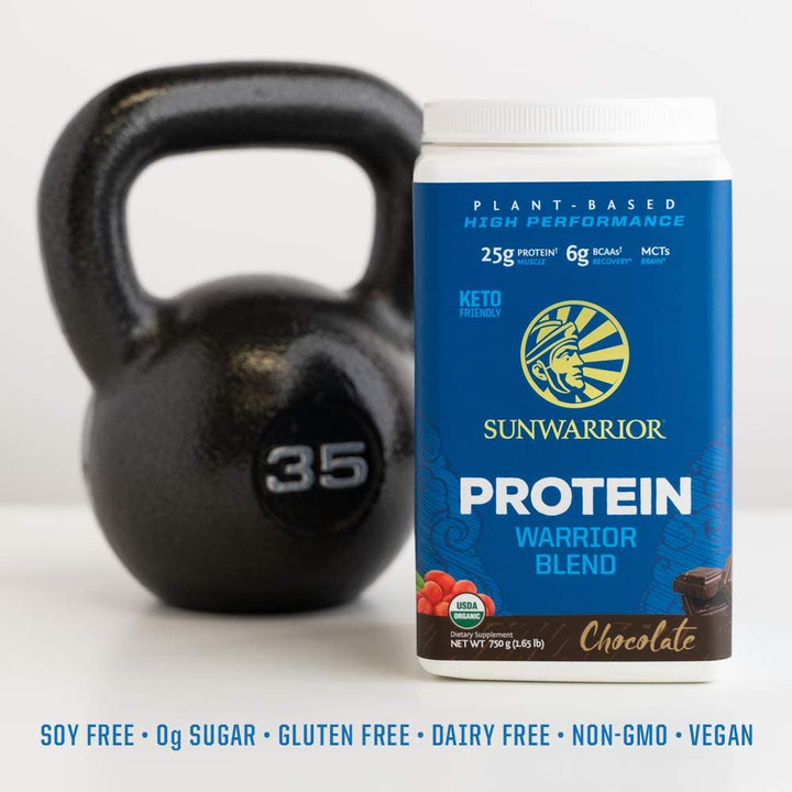 Sunwarrior Warrior Blend is Gluten-Free, Dairy-Free, Soy-Free, 0g Sugar &amp; Non-GMO