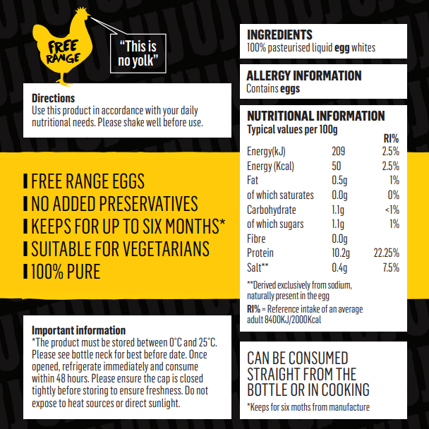 Free Range Liquid Egg Whites from Uncle Jack&