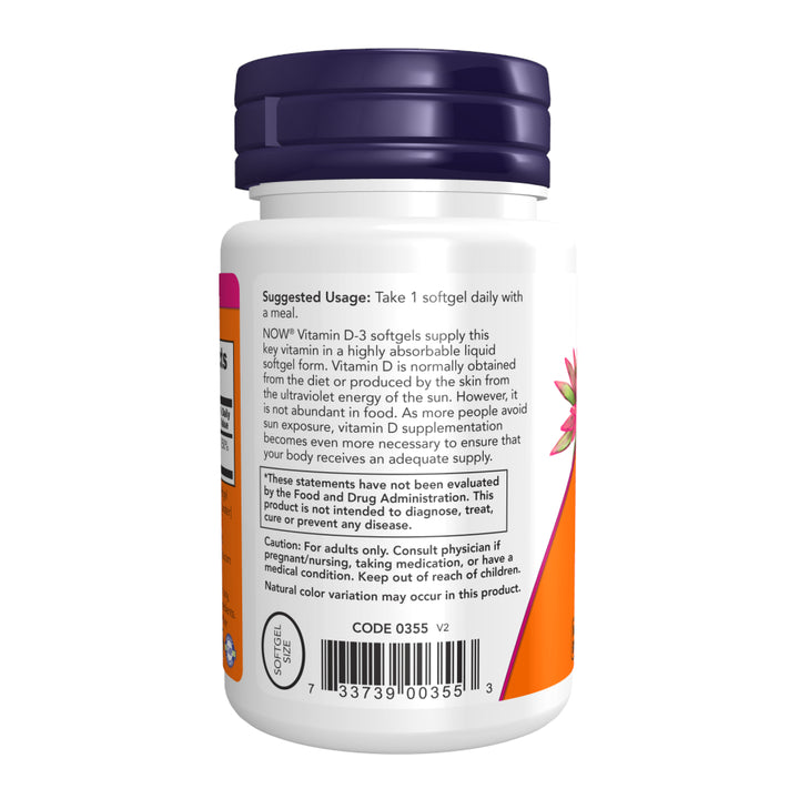 2,000 IU Vitamin D3 supplement